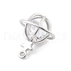 Brass Micro Pave Clear Cubic Zirconia Charms KK-K371-32P-2