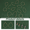 AHADERMAKER 12 Pairs 6 Styles Brass Earring Hooks KK-GA0001-61-4