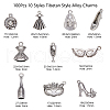 100Pcs 10 Styles Tibetan Style Alloy Pendants TIBEP-CJ0001-78-2