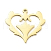 304 Stainless Steel Pendants STAS-D036-06G-1