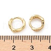Fishbone Brass Hoop Earrings EJEW-Z102-32G-5