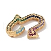 Rack Plating Brass Micro Pave Cubic Zirconia Twister Clasps KK-NH0002-07G-02-2