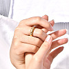 Wave Texture 304 Stainless Steel Finger Rings WGA78FE-01-3