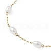 Oval ABS Imitation Pearl Beaded Link Bracelets for Women BJEW-JB11839-3