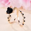 Heart Alloy Finger Rings for Women FS-WG1A204-02-2