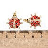 Brass Micro Pave Cubic Zirconia Pendants KK-C095-08A-G-3
