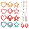 Spritewelry DIY Star & Rhombus & Heart Dangle Earring Making Kit DIY-SW0001-02-1