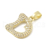 Brass Micro Pave Cubic Zirconia Pendants ZIRC-C012-01G-04-2
