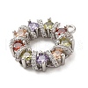 Brass Cubic Zirconia Pendants KK-M275-63P-2