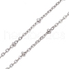 Non-Tarnish 304 Stainless Steel Satellite Chain Slider Necklace Making AJEW-JB01247-02-3