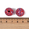 Independence Day Theme Wood European Beads WOOD-Z005-01A-01-3