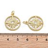 Brass Micro Pave Cubic Zirconia Pendants KK-Q006-31G-3