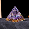 Resin Orgonite Pyramid Display Decorations G-PW0004-55I-1