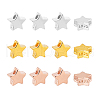   12Pcs 3 Colors 925 Sterling Silver Beads STER-PH0002-09-7