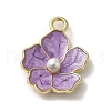 Flower Alloy Enamel Pendants ENAM-A007-01KCG-02-1