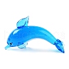 3D Dolphin Handmade Lampwork Display Decoration DJEW-C012-05-1