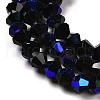 Opaque Solid Color Electroplate Glass Beads Strands EGLA-A039-P2mm-L17-3