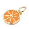 Brass with Enamel Charms KK-Q096-16B-G-2