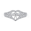 925 Sterling Silver Micro Pave Cubic Zirconia Finger Rings FS-WG6D494-04-5