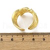 Brass Micro Pave Clear Cubic Zirconia Cuff Rings for Women RJEW-H248-01G-02-5