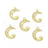 Brass Micro Pave Cubic Zirconia Pendants KK-E068-VB109-2