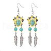 Iron Dangle Stud Earring EJEW-MZ00189-01-1