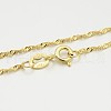 925 Sterling Silver Singapore Chain Necklaces STER-M086-04B-G-1