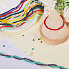 GOMAKERER 21 Strands 21 Colors Opaque Solid Color Glass Beads Strands EGLA-GO0001-03-4