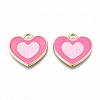Rack Plating Alloy Enamel Pendants ENAM-T014-03F-RS-1
