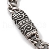 Ion Plating(IP) 304 Stainless Steel Rectangle Link Chain Bracelets for Men BJEW-B096-45AS-2