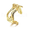 304 Stainless Steel Cuff Bangles for Women BJEW-M103-01D-G-1