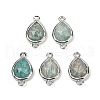 Natural Amazonite Faceted Connector Charms G-L514-048G-07-1