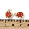Brass Enamel Pendants KK-H072-18G-05-3