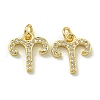 Rack Plating Brass Micro Pave Cubic Zirconia Pendants KK-K386-02G-G-1