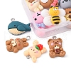 10Pcs 10 Style Animal Resin Pendants RESI-YW0001-21-3