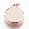 Brass Pendant Cabochon Settings KK-P146-06RG-2