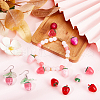 SUNNYCLUE 36Pcs 6 Colors Resin Imitation Fruit Pendants RESI-SC0003-17-4