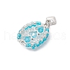 Glass Seed Beaded Hot Air Balloon Pendants PALLOY-MZ00662-05-4