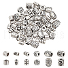 60Pcs 6 Styles Tibetan Style Alloy Spacer Beads LP0001-07-1