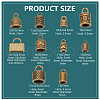   120Pcs 10 Styles Tibetan Style Alloy Cord Ends TIBE-PH0002-20-2