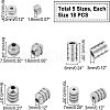 Unicraftale 90Pcs 5 Style 304 Stainless Steel Beads STAS-UN0024-27-4