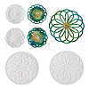 Boutigem 4Pcs 4 Style DIY Flower Pattern Cup Mat Silicone Molds DIY-BG0001-63-1