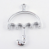Rack Plating Alloy Open Back Bezel Pendants X-PALLOY-S047-19D-FF-2