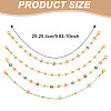 Brass Enamel Link Baseball Cap Chain AJEW-GO00028-2
