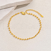 Elegant Brass Ball Link Chain Anklets for Women's Daily Commute Outfit JB5615-1-3