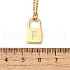 304 Stainless Steel Rolo Chain Pendant Necklaces NJEW-S444-01G-16-2