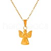 Stainless Steel Angel Pendant Necklaces for Women ZT5384-2-5