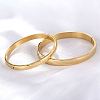 2Pcs 2 Size Stainless Steel Plain Bangles Set for Valentine's Day SJ6679-1-3