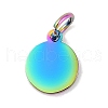 Ion Plating(IP) 304 Stainless Steel Pendants STAS-I311-33B-RC-1