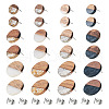  24Pcs 12 Styles Resin & Walnut Wood Flat Round Stud Earrings with 304 Stainless Steel Pin for Women EJEW-TA0001-20-9